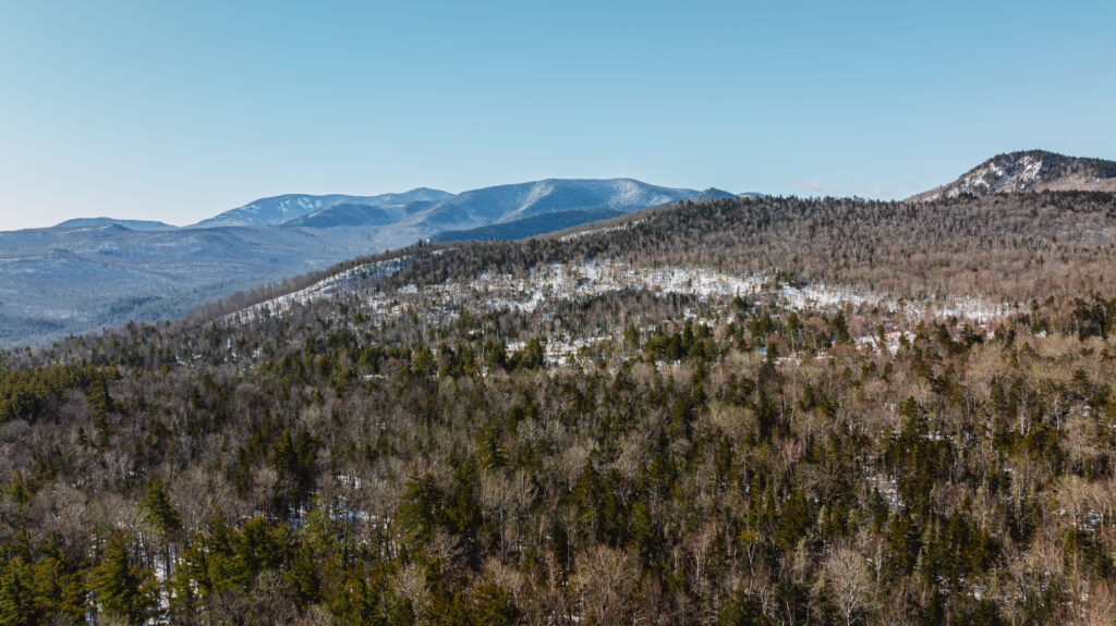 Aerial photo of New York's Adirondack Mountains.